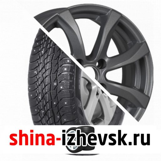 Колесо в сборе Viatti Bosco Nordico (V-523) 205/70 R15 T 96 + iFree Дайс 6xR15 4×98 ET35 DIA58.5 Насыщенный тёмно-серебристый в Ижевске